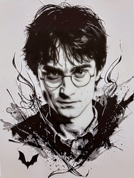 🎨 Cuadro de Harry Potter – Estilo Artístico en Relieve