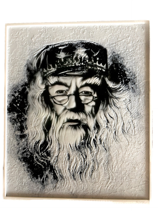 🧙‍♂️ Cuadro de Dumbledore – Arte en Relieve