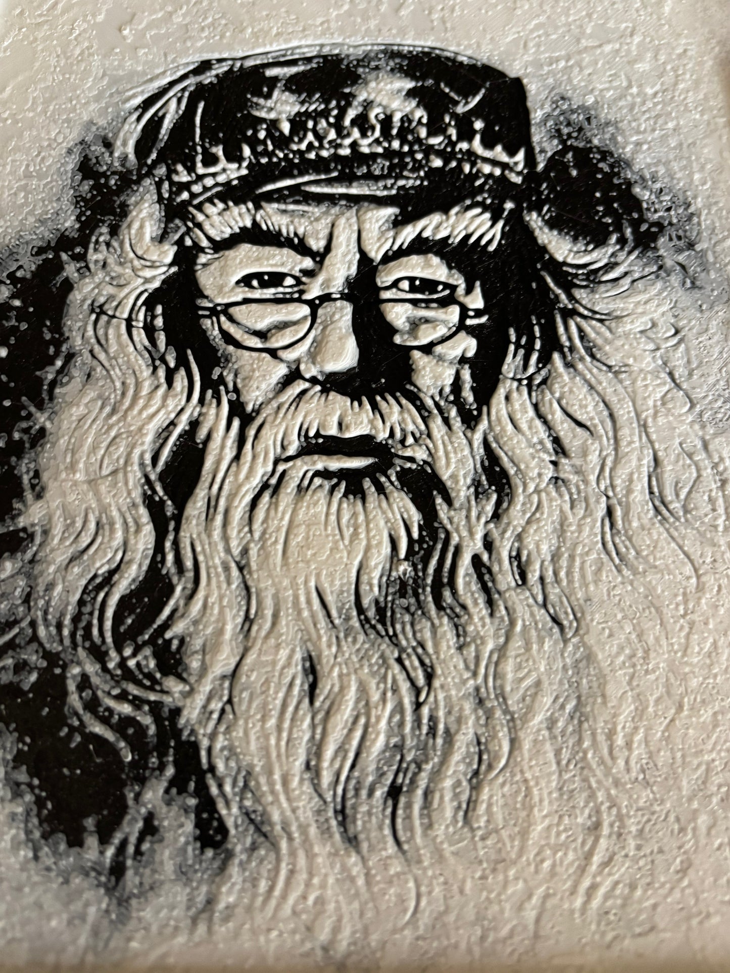 🧙‍♂️ Cuadro de Dumbledore – Arte en Relieve